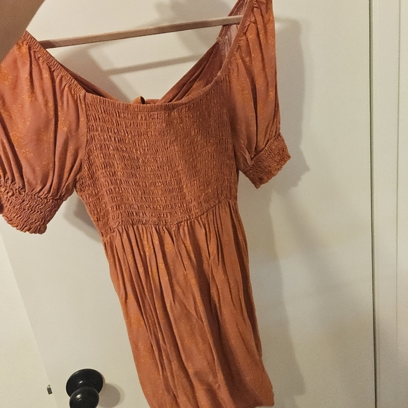 Mini Orange dress with pockets - Picture 5 of 8